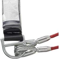 SA-55522-4 PVC-Coated Shock Absorbing Lanyard, 4', Form Hook Center, Snap Hook Leg Ends, Galvanized Steel Planification Entrepots Molloy