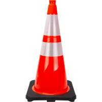 Premium Traffic Cone, 28", Orange, 4" & 6" Reflective Collar(s) Planification Entrepots Molloy