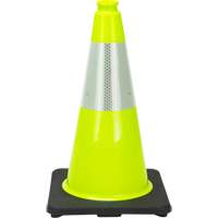 Premium Traffic Cone, 18", Lime Green, 6" Reflective Collar(s) Planification Entrepots Molloy