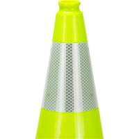 Premium Traffic Cone, 18", Lime Green, 6" Reflective Collar(s) Planification Entrepots Molloy