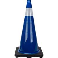 Premium Traffic Cone, 28", Blue, 4" Reflective Collar(s) Planification Entrepots Molloy