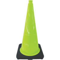 Premium Traffic Cone, 18", Lime Green Planification Entrepots Molloy