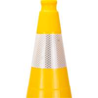 Premium Traffic Cone, 28", Yellow, 4" Reflective Collar(s) Planification Entrepots Molloy