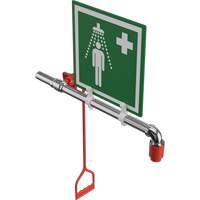 Douche de rinçage, Montage sur canalisation circulaire Planification Entrepots Molloy