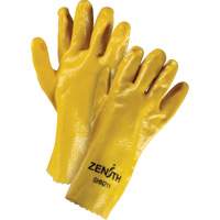 Rough-Finish Chemical-Resistant Gloves, Size 9, 12" L, PVC, Interlock Inner Lining, 47-mil Planification Entrepots Molloy