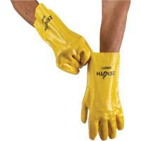 Rough-Finish Chemical-Resistant Gloves, Size 9, 12" L, PVC, Interlock Inner Lining, 47-mil Planification Entrepots Molloy