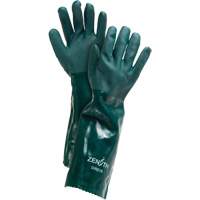 Gants verts &agrave; double enduit, 18" lo, PVC, Doublure en Jersey de coton, 70 mils Planification Entrepots Molloy