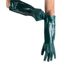 Gants verts &agrave; double enduit, 18" lo, PVC, Doublure en Jersey de coton, 70 mils Planification Entrepots Molloy