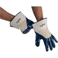 Heavyweight Safety Cuff Gloves, 11/2X-Large, Nitrile Coating, Cotton Shell Planification Entrepots Molloy