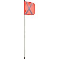 Heavy-Duty Safety Whip, Threaded Mount, 5' High, Orange with Reflective X Planification Entrepots Molloy
