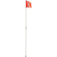 Heavy-Duty Safety Whip, Threaded Mount, 8' High, Orange with Reflective X Planification Entrepots Molloy