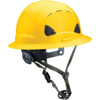 Fibre Metal Climbing Style Helmet with Full Brim, Meets CSA Type 2, Ratchet Suspension, Vented Planification Entrepots Molloy