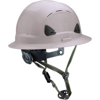Fibre Metal Climbing Style Helmet with Full Brim, Meets CSA Type 2, Ratchet Suspension, Vented Planification Entrepots Molloy