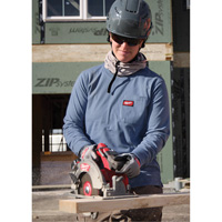 GRIDIRON Long Sleeve Pocket T-Shirt, Women's, X-Small, Blue Planification Entrepots Molloy