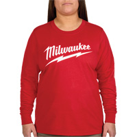 GRIDIRON Long Sleeve Logo T-Shirt, Women's, X-Small, Red Planification Entrepots Molloy
