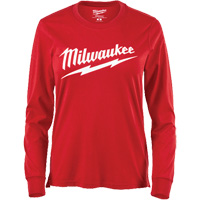 GRIDIRON Long Sleeve Logo T-Shirt, Women's, X-Small, Red Planification Entrepots Molloy