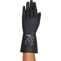 Gants r&eacute;sistants aux produits chimiques AlphaTec 87-118, Taille Petit/7, 12,6" lo, Latex de caoutchouc, Doublure en Coton, 31-mil Planification Entrepots Molloy