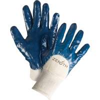 Medium-Weight Interlock Lined Gloves, 9/Large, Nitrile Coating, Cotton Shell Planification Entrepots Molloy