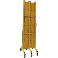Barri&egrave;re extensible, 84" h x 20' lo, Jaune Planification Entrepots Molloy
