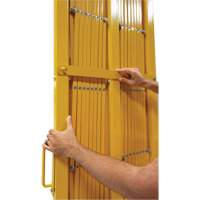 Barri&egrave;re extensible, 84" h x 20' lo, Jaune Planification Entrepots Molloy