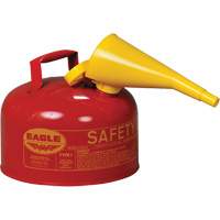 Safety Can for Flammables with Funnel, Type I, Galvanized Steel, 2.5 US gal., Red, FM Approved/UL/ULC Listed Planification Entrepots Molloy