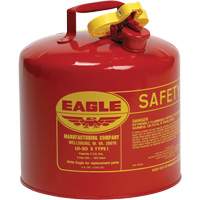 Safety Can for Flammables, Type I, Galvanized Steel, 5 US gal., Red, FM Approved/UL/ULC Listed Planification Entrepots Molloy