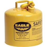 Safety Can for Diesel, Type I, Galvanized Steel, 5 US gal., Yellow, FM Approved/UL/ULC Listed Planification Entrepots Molloy