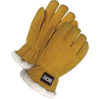 Gants de conducteur, Moyen, Paume en Cuir de daim refendu, Tissu-laine Planification Entrepots Molloy