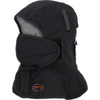 Doublure matelass&eacute;e ignifug&eacute;e Pioneer 765A pour casque de s&eacute;curit&eacute; avec un long cou et embout buccal amovible, Noir/Gris, Coton/FR-Tech/Modacrylique/Nylon Planification Entrepots Molloy