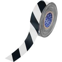 Ruban de marquage pour plancher ToughStripe Max, 2" x 100', Polyester, Noir et blanc Planification Entrepots Molloy