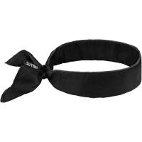 Chill-Its 6702 Cooling Headband with Embedded Polymers & Tie Closure, Black Planification Entrepots Molloy