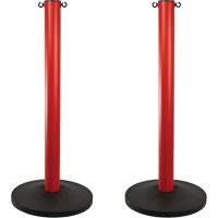 Industrial Stanchion, 37" High, Red Planification Entrepots Molloy
