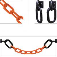 Magnetic Chain Barrier Warehouse Kit, Orange Planification Entrepots Molloy