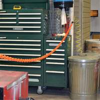 Magnetic Chain Barrier Warehouse Kit, Orange Planification Entrepots Molloy