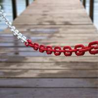 Bicolour Plastic Barrier Chain, Green/White Planification Entrepots Molloy