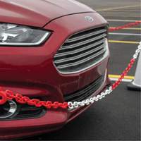 Bicolour Plastic Barrier Chain, Green/White Planification Entrepots Molloy