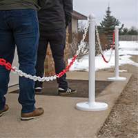 Bicolour Plastic Barrier Chain, Green/White Planification Entrepots Molloy