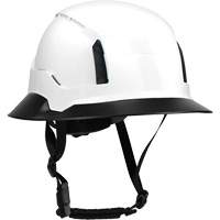 Wide Clip-On Full Brim for RZRBack Climbing Helmet, White Planification Entrepots Molloy