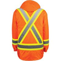Manteau haute visibilit&eacute; 7-en-1, Polyester, Orange haute visibilit&eacute;, T-petit Planification Entrepots Molloy