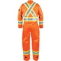 High-Visibility Fire-Resistant Coveralls, Size Small, Orange Planification Entrepots Molloy