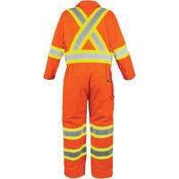 High-Visibility Unlined Coveralls, Small, High Visibility Orange Planification Entrepots Molloy