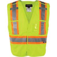High-Visibility 5-Point Tear Away Vest, High Visibility Orange, Medium/Small, Polyester Planification Entrepots Molloy