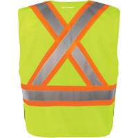 High-Visibility 5-Point Tear Away Vest, High Visibility Orange, Medium/Small, Polyester Planification Entrepots Molloy