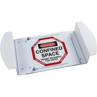 "Danger Confined Space Permit Required For Entry" Manhole Sign, 21" x 30", Polystyrene, English Planification Entrepots Molloy