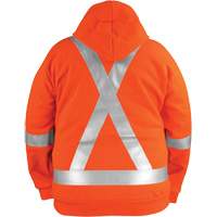 High-Visibility Wind Resistant Zip-Front Sweatshirt with DetachableHood, Men's, Small, High Visibility Orange, 27.7 cal/cm² Planification Entrepots Molloy