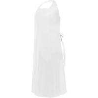 CoverMe Apron with Die-Cut Neck, Polyurethane, 45" L x 35" W, White Planification Entrepots Molloy