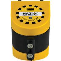 Syst&egrave;me de barri&egrave;re de s&eacute;curit&eacute; HAZLOK, Plastique, Fixation magn&eacute;tique, 30', Ruban Noir et jaune Planification Entrepots Molloy