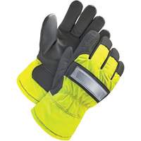 Gants d'ajusteur haute-visibilit&eacute;, T-petit, Paume en Cuir fleur de ch&egrave;vre, Doublure en Thinsulate Planification Entrepots Molloy