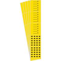 Marqueurs de tuyau avec espace vierge suivi du symbole °F , Autocollant, 2-1/4" h x 14" la, Noir sur jaune Planification Entrepots Molloy