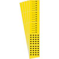 Marqueurs de tuyau PSI, Autocollant, 2-1/4" h x 2-3/4" la, Noir sur jaune Planification Entrepots Molloy